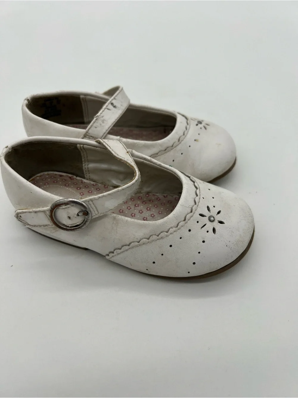 Stride Rite Baby Girls Toddler White Mary Jane Dress Sandals 6.5W